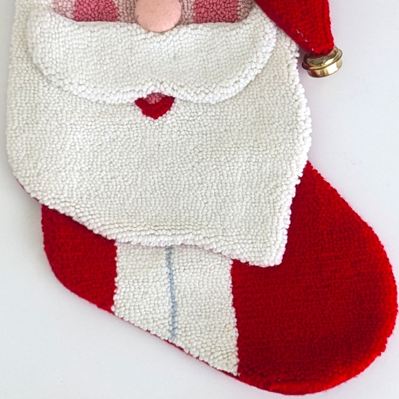 NEW Large Hand Hooked 3D Santa Christmas Stocking Chunky 20.5" - Picture 6 of 13